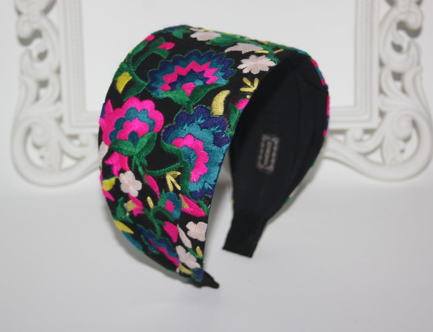 Multicolor embroidered headband Fashion alopecia hairband scarf