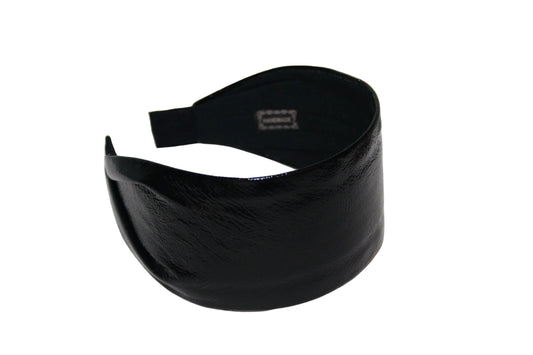 Patent leather headband Black hairband