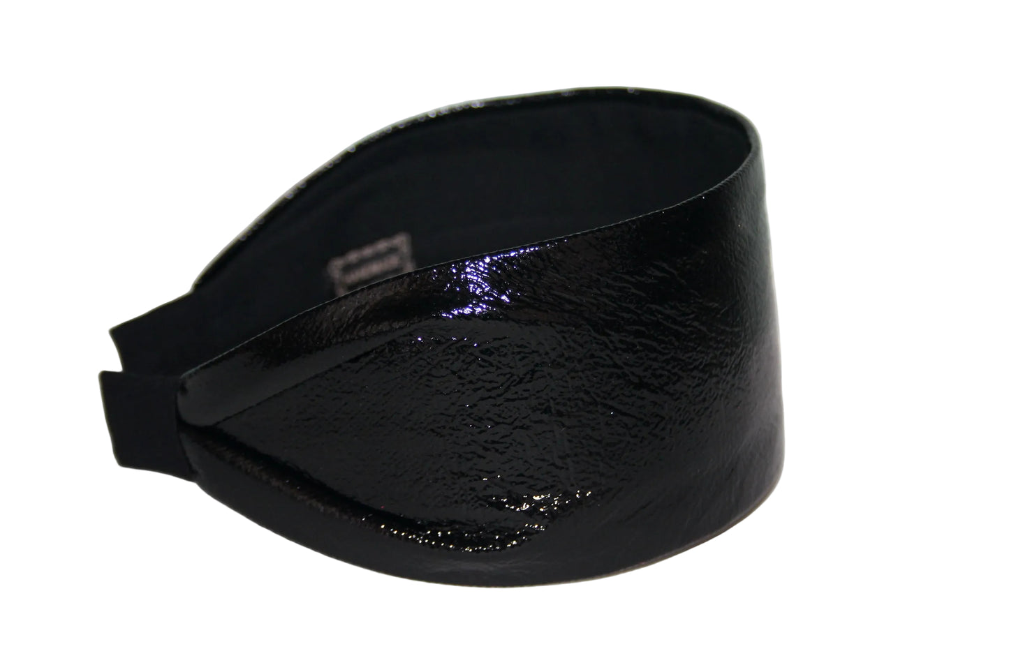 Patent leather headband Black hairband