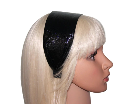Patent leather headband Black hairband