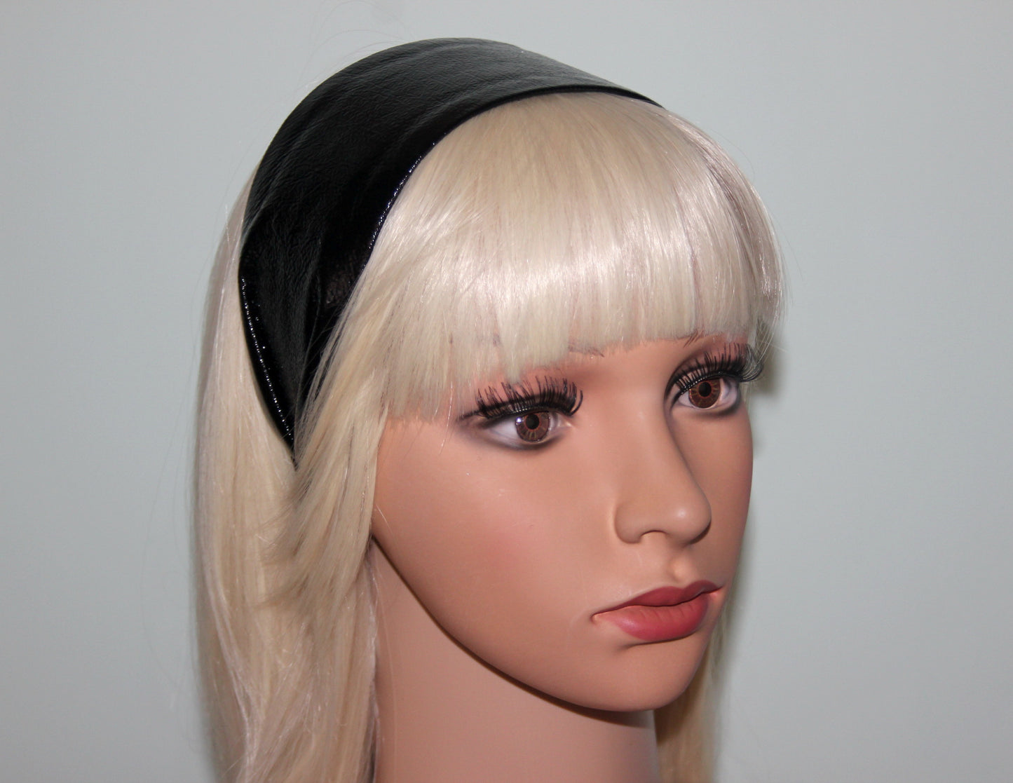 Patent leather headband Black hairband