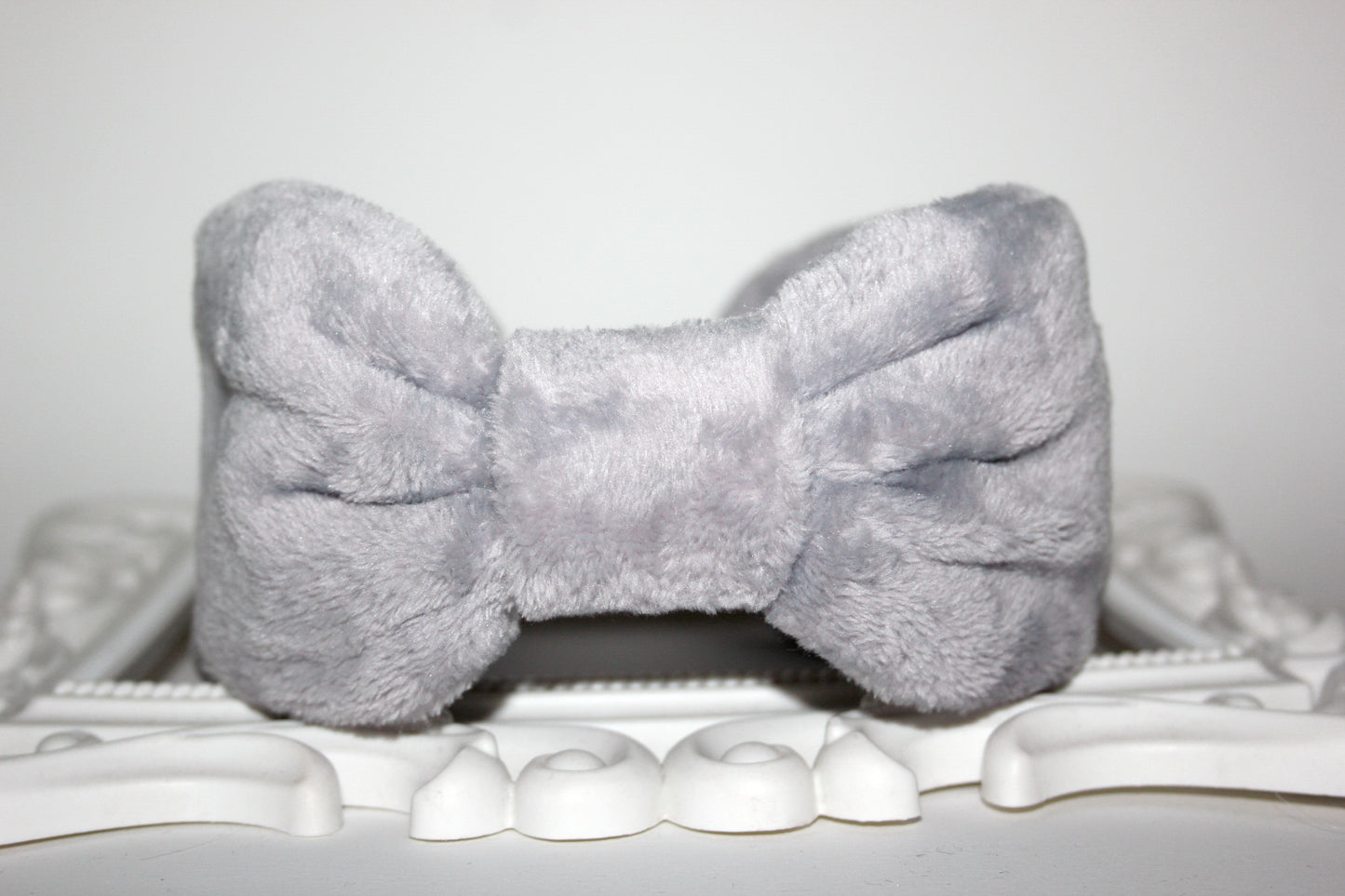Fluffy ear warmer Gray faux fur earmuffs women Headband turban