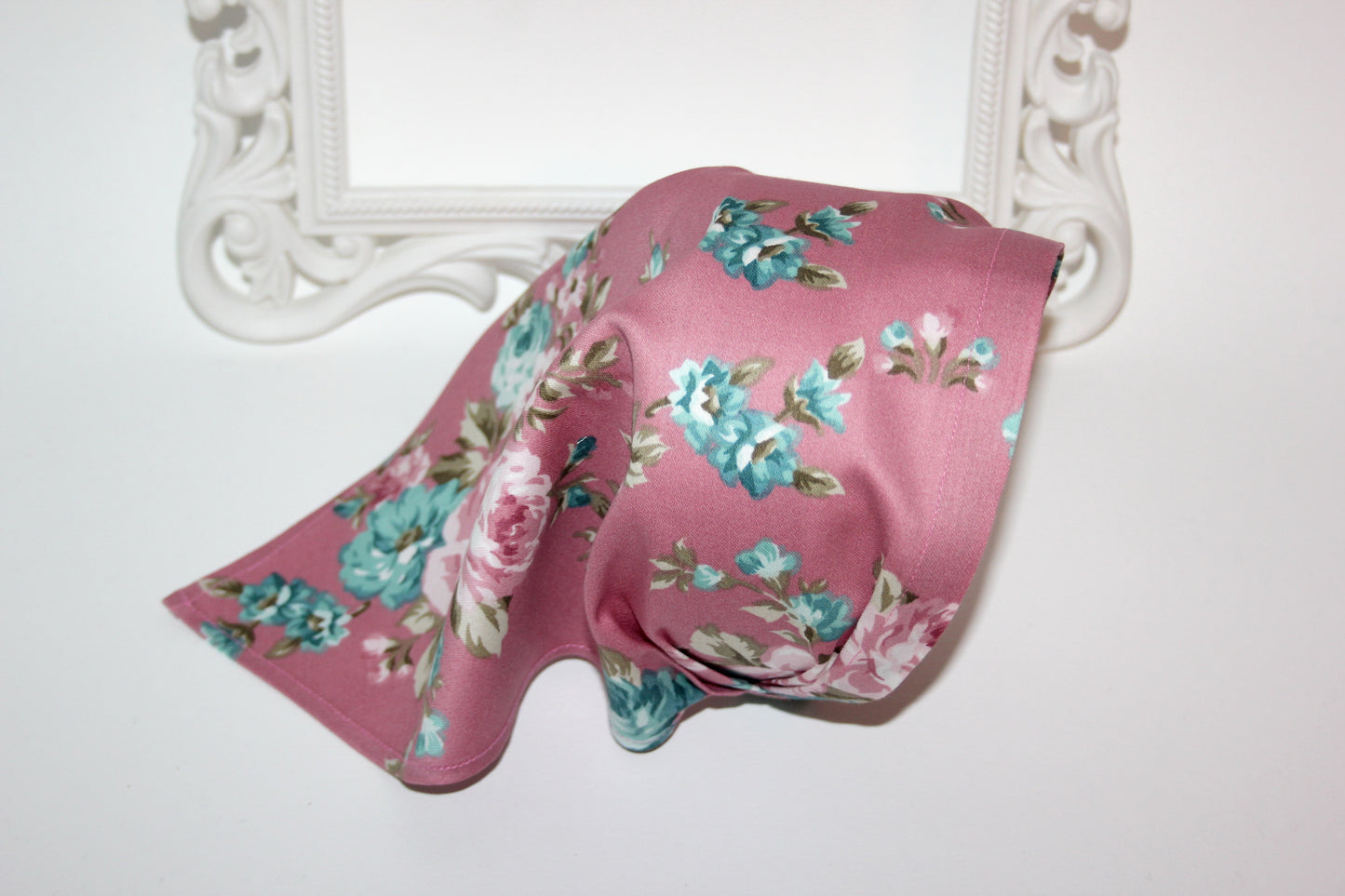 Head kerchief Blush Pink cotton triangle bandana headband