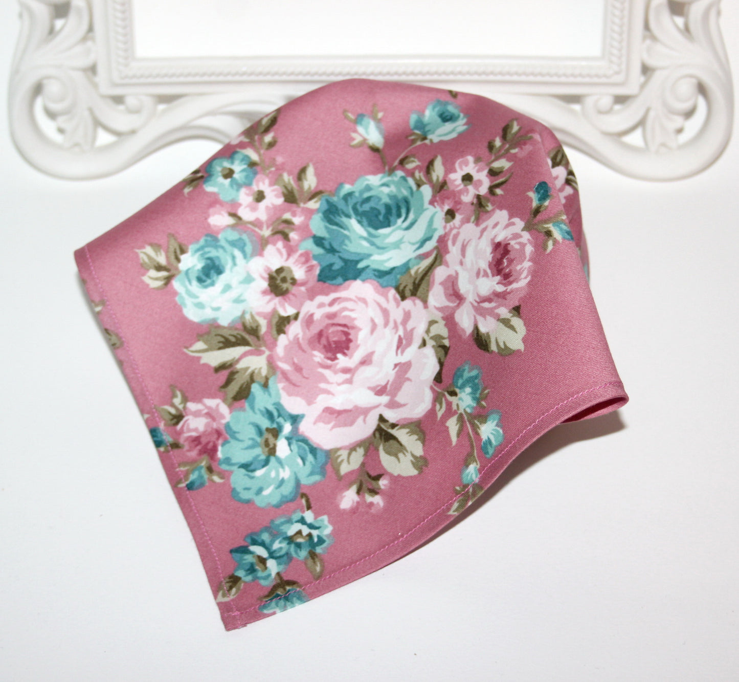 Head kerchief Blush Pink cotton triangle bandana headband