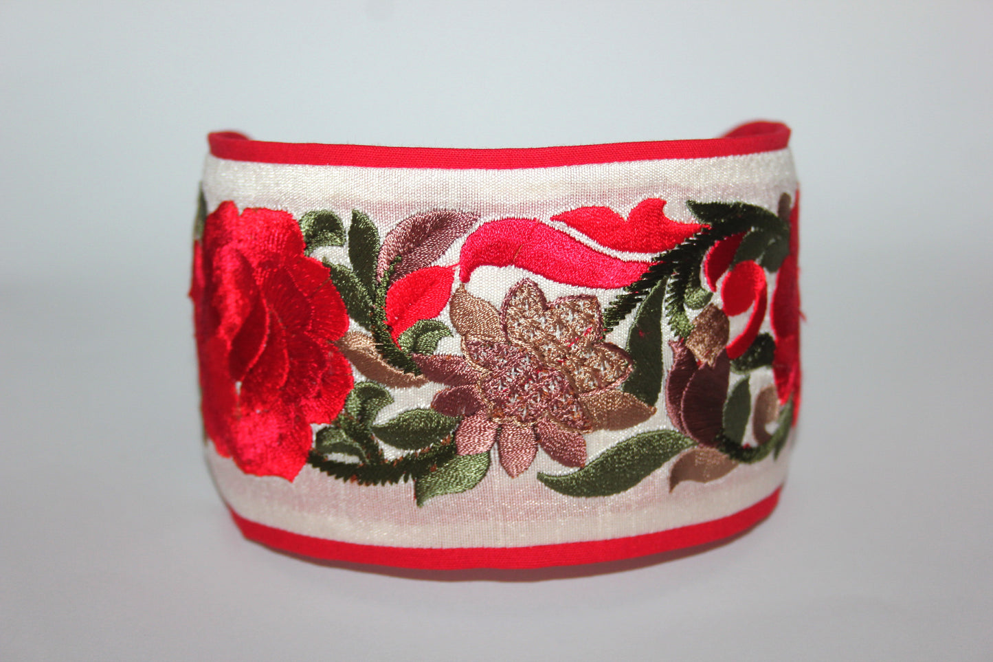 Boho floral haeadband 3" inch Embroidered women hairband