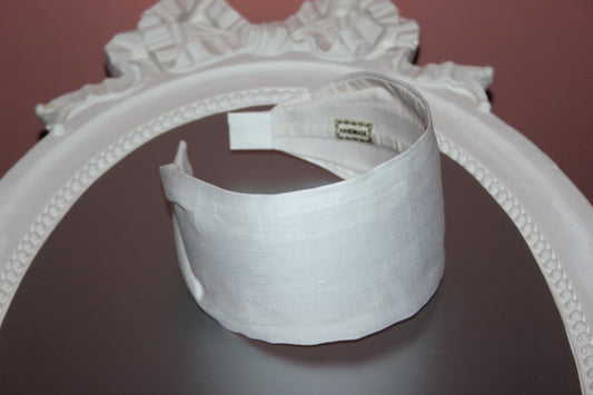 White linen headband women plain hairband