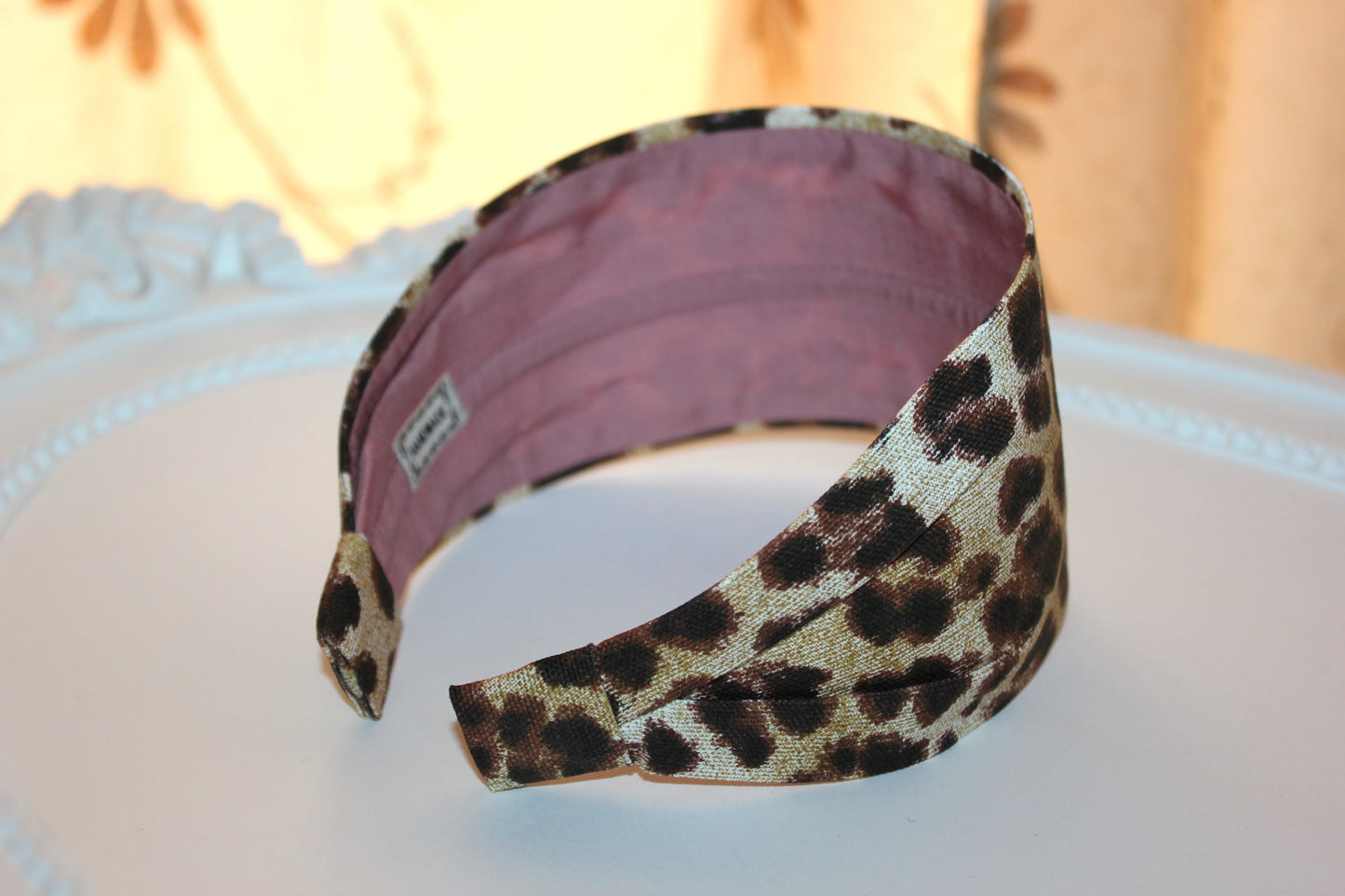 Animal print headband for women wide fabric hairband