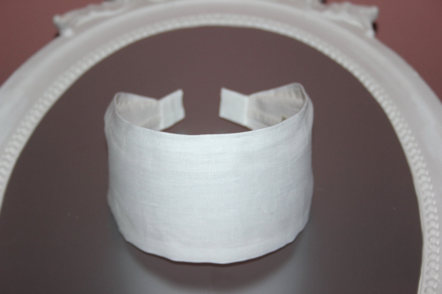 White linen headband women plain hairband