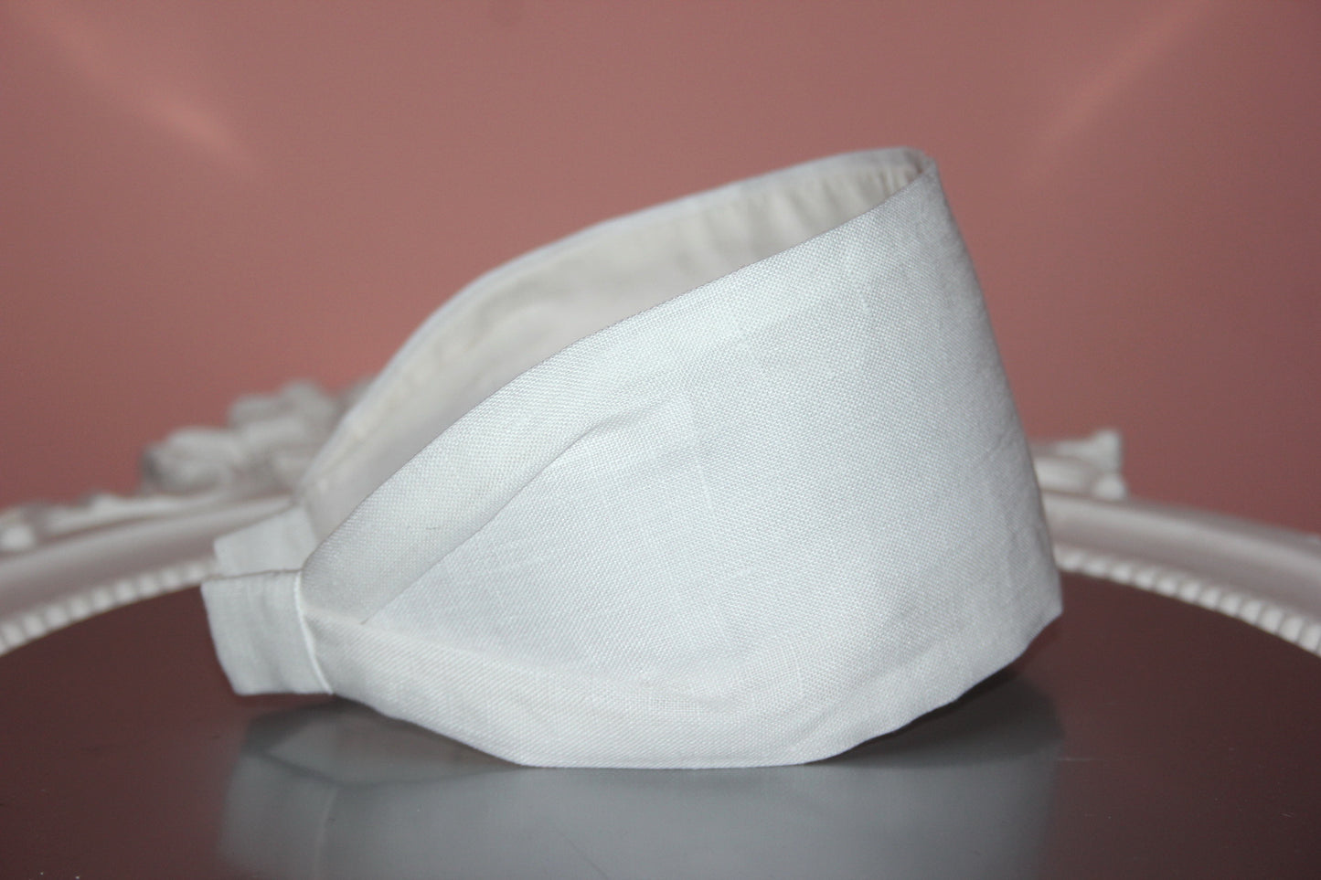White linen headband women plain hairband