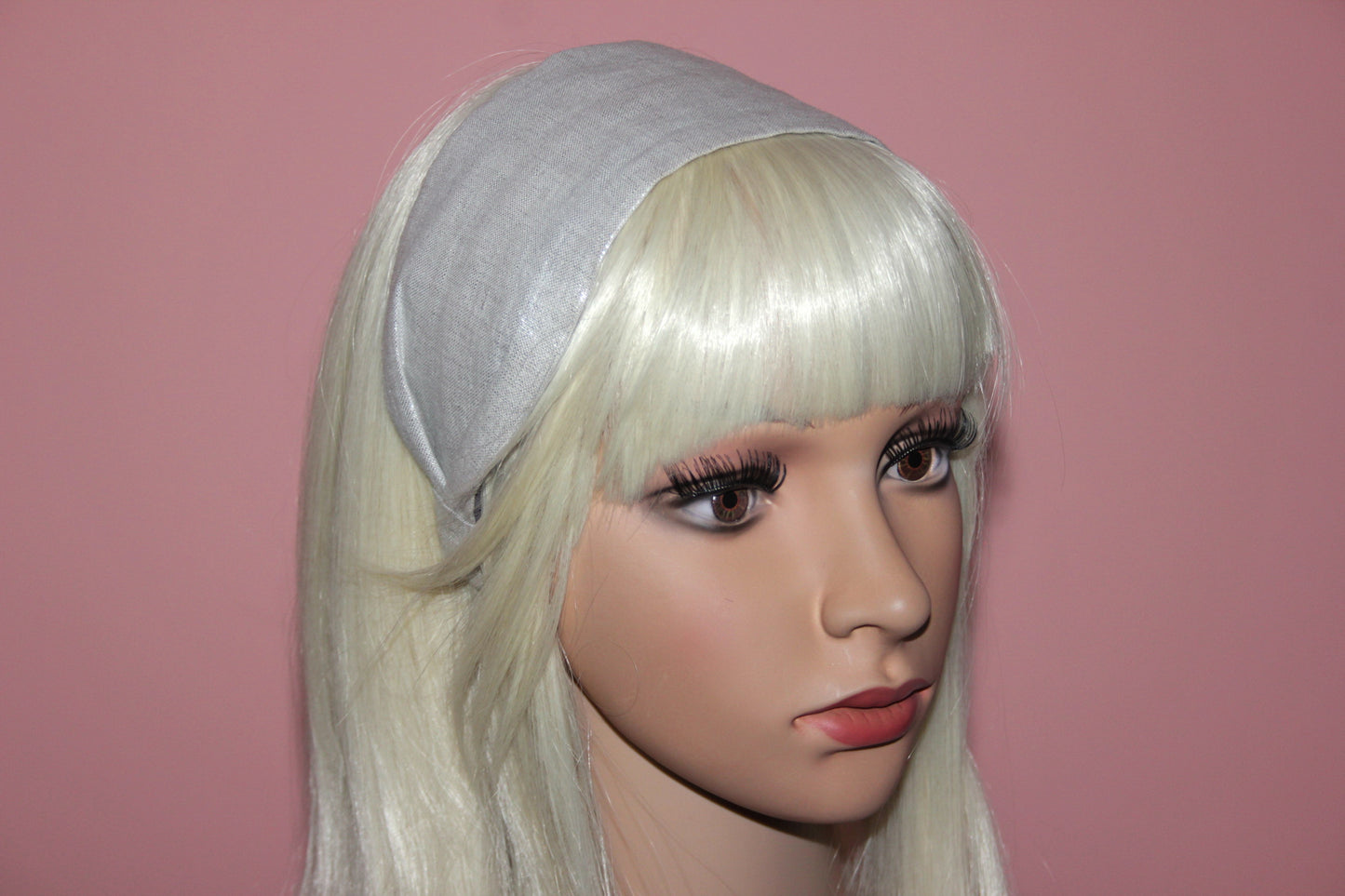 Linen headband women Stardust Silver hairband scarf