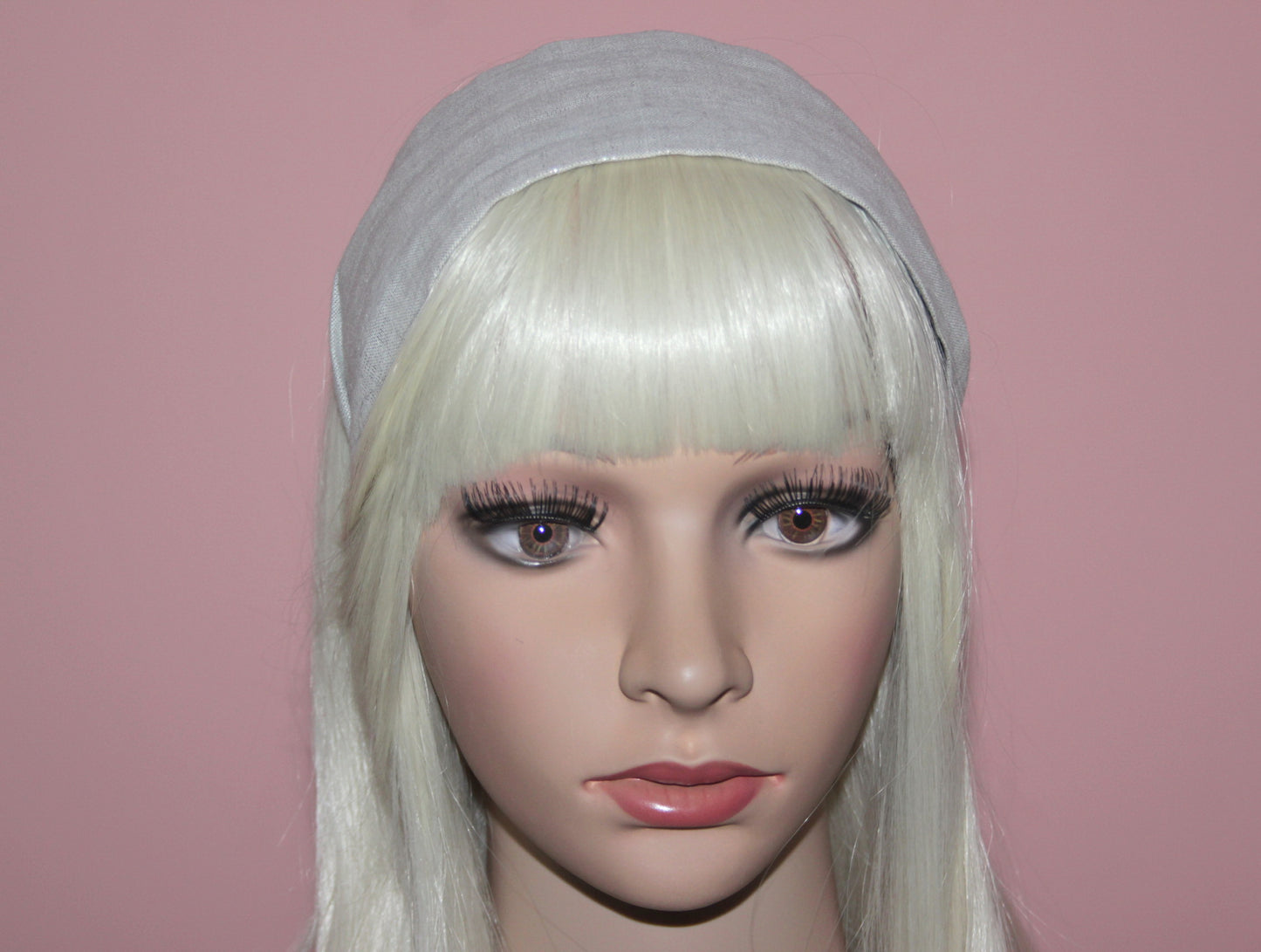 Linen headband women Stardust Silver hairband scarf