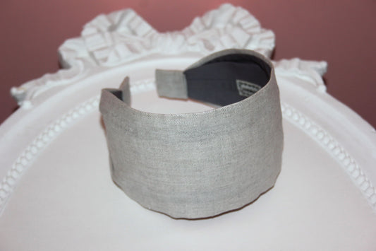 Linen headband women Stardust Silver hairband scarf