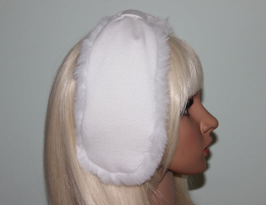 White earmuffs for women Comfy headband turban