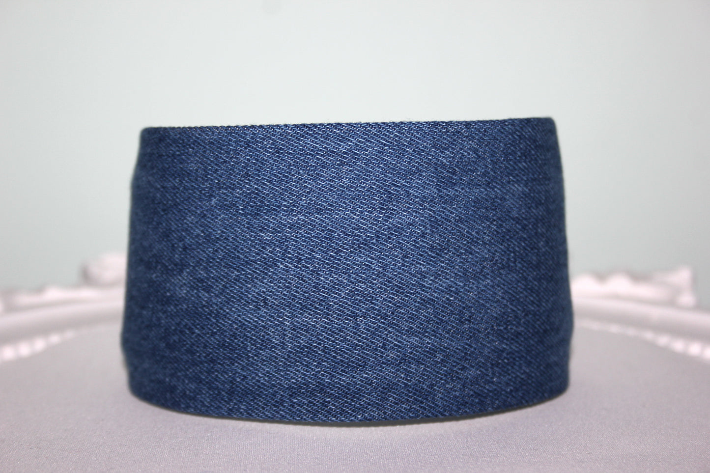 Denim headband blue wide hairband for women comfy hair accessories