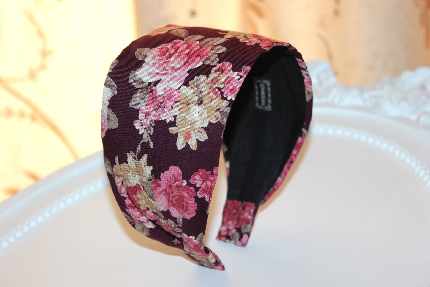 Headbands for women Dusty pink retro headband